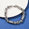 201 Stainless Steel Link Chain Bracelets for Men Women BJEW-B143-08-4