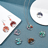 8Pcs 8 Colors Gemstone Pendants G-SC0002-20P-5