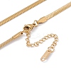 2Pcs 2 Style Ion Plating(IP) 304 Stainless Steel Column Pendant Necklaces Set NJEW-G090-03G-6