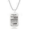 201 Stainless Steel To My Son Dog Tag Pendant Ball Chain Necklaces FS-WG527E6-02-1