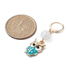 Owl Alloy Enamel Pendant Decorations HJEW-JM01278-3