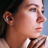 925 Sterling Silver Cuff Earrings JE1063B-7