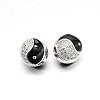 Brass Micro Pave Cubic Zirconia Beads ZIRC-P074-38P-NR-1