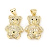 Brass Micro Pave Cubic Zirconia Pendants KK-H441-05B-G-2