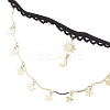 Brass Sun Moon Star Tassel Thigh Leg Chains AJEW-AN00637-01-4