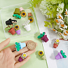 16Pcs 16 Styles Food Grade Eco-Friendly Silicone Beads SIL-SC0002-66-3