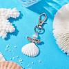 Angel Spiral Shell Pendant Decooration HJEW-JM01964-4