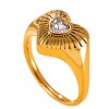 304 Stainless Steel Pave Cubic Zirconia Finger Rings WG685BA-01-5