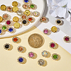 90Pcs 9 Colors Flower Sew on Rhinestones RB-GF0001-08-7