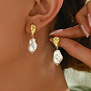 Elegant Brass Dangle Stud Earrings AI3565-3-1