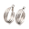 Non-Tarnish 304 Stainless Steel Three Layer Hoop Earrings for Women LS-EJEW-Z057-10P-1