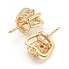 Brass Micro Cubic Zirconia Cup Peg Bails KK-Q789-22G-2