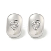 Brass Micro Pave Cubic Zirconia Stud Earrings for Women EJEW-E312-01C-P-1