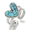 304 Stainless Steel Open Cuff Rings RJEW-C079-08P-2
