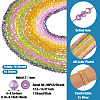16 Strand 16 Color Transparent Electroplate Glass Beads Strands EGLA-TA0001-23-12
