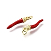 Brass Enamel Pendants KK-Q066-22G-2