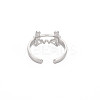 Non-Tarnish 304 Stainless Steel 12 Constellations/Zodiac Signs Open Cuff Ring for Women RJEW-S405-156P-F-2