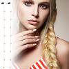 2 Pairs 2 Colors Iron Snap Hair Clips OHAR-HY0001-01-6