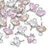 SHEGRACE Brass Pave Cubic Zirconia Horse Eye Connector Charms XGRQ2O035-436P-1