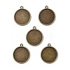 Flat Round Alloy Pendant Cabochon Settings LS-PALLOY-N0088-37AB-NF-1