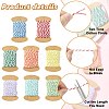 8 Rolls 8 Colors 10M Two Tone Cotton Cords OCOR-CJ0004-14-3