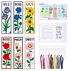 1 Bag Bookmarks Painting Needle Felting Kit for Beginners DIY-CP0013-36C-7