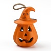 Halloween Resin LED Pumpkin Jack-O'-Lantern Light AJEW-Z004-02B-1