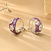 Brass Enamel Stud Earrings WGF4C53-02-1