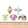 10Pcs Alloy Enamel Pendants X-ENAM-P268-01G-3