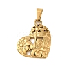 Ion Plating(IP) 304 Stainless Steel Pendants STAS-C103-34G-1