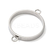 304 Stainless Steel Open Back Bezel Connector Charms STAS-B126-05E-P-2