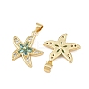 Brass Cubic Zirconia Pendants KK-L251-50G-2