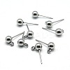 Non-Tarnish 304 Stainless Steel Stud Earring Findings STAS-E026-2-1