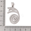 Non-Tarnish Reiki Symbol 201 Stainless Steel Pendants STAS-A094-03C-P-3