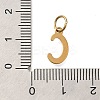 Ion Plating(IP) 304 Stainless Steel Enamel Alphabet Charms STAS-F308-02G-C-3