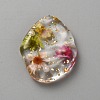 Transparent Resin with Dried Flower Pendants RESI-TAC0018-37B-1