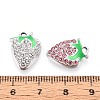 Alloy Rhinestone and Enamel Pendants PALLOY-T092-42P-3