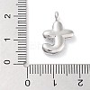 Rack Plating Brass Balloon Letter Pendants KK-C050-01P-T-3