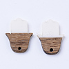 Resin & Walnut Wood Pendants RESI-N025-011A-B05-2