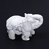Howlite 3D Elephant Home Display Decorations G-A137-B01-03-1