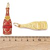 Zinc Alloy Enamel Hoop Earrings EJEW-Z088-01G-5