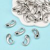 Tarnish Resistant Polished 304 Stainless Steel Keychain Clasp Findings STAS-R072-59A-3