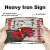 Vintage Metal Tin Sign AJEW-WH0189-145-3
