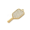 304 Stainless Steel Micro Pave Cubic Zirconia Pendants LS-STAS-C147-02B-G-2