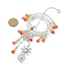 Glass Beaded Pendant Decoration HJEW-TA00233-3