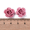 3D Rose Flower Baking Paint Aluminum Beads FIND-L019-01H-3