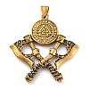 Viking 304 Stainless Steel Big Pendants STAS-P367-02AG-1