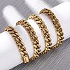 8MM 304 Stainless Steel Cuban Link Chain Necklaces for Unisex NJEW-K295-02A-G-1