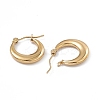 201 Stainless Steel Hoop Earrings with 304 Stainless Steel Pins for Women EJEW-B016-06G-2