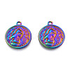 Ion Plating(IP) 201 Stainless Steel Pendants STAS-N098-200M-3